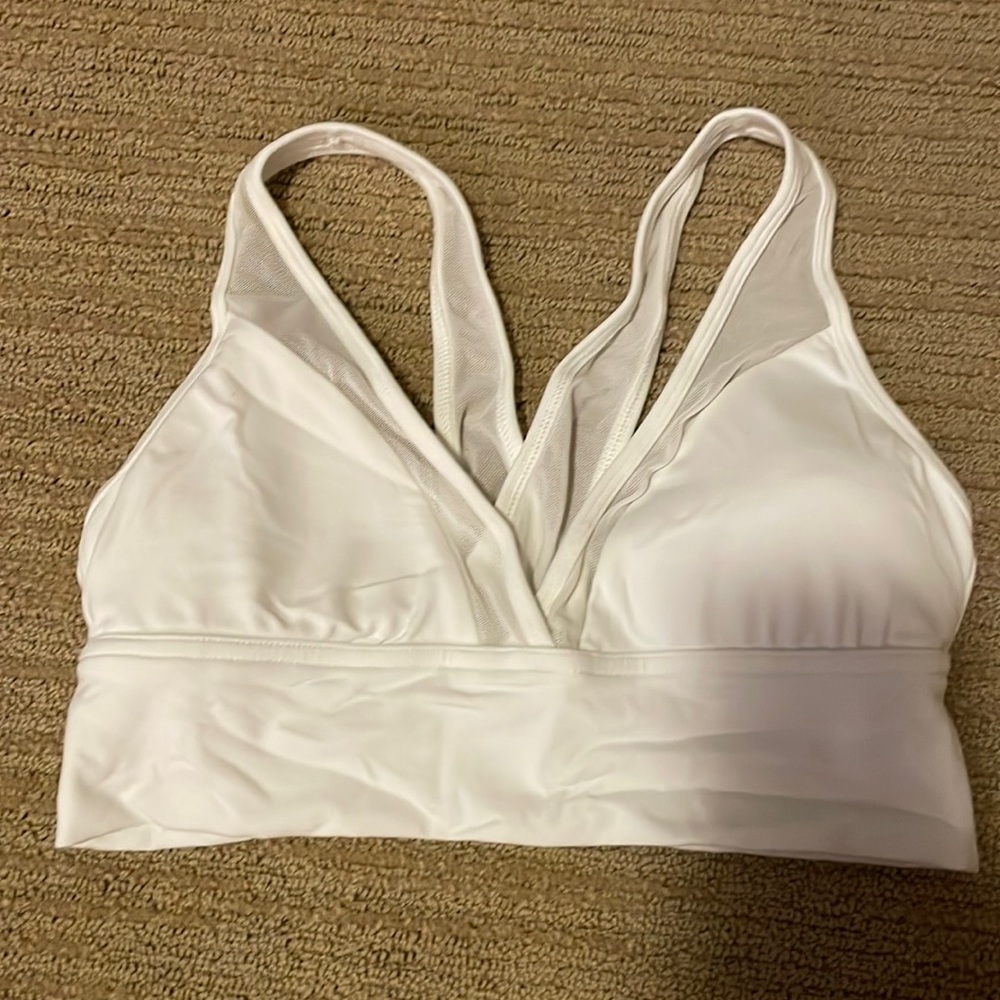 Aerie white sports bra, size small